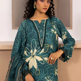 3pc Unstitched Printed Silk Lawn Suit (ASI049)