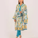 3PC UNSTITCHED - PRINTED CAMBRIC LAWN SUIT