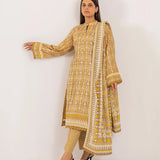 3PC UNSTITCHED - PRINTED CAMBRIC LAWN SUIT