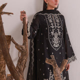 MONOCHROME EMBROIDERED LAWN SILK SUIT