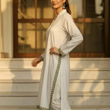 2PC Stitched Cambric Embroidered Suit (AIZ2PEC310)