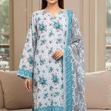 3PC Unstitched Printed Cambric Suit (SSW6U3P813)