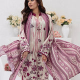 3PC Unstitched Printed Lawn Silk Suit (ASI071)