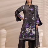 3PC Unstitched Printed Lawn Silk Suit (ASI168)