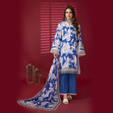 3pc Unstitched - Printed Lawn Suit