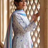 3PC Unstitched Printed Cambric Suit (SSW6U3P394)