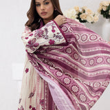 3pc Unstitched - Printed Lawn Silk Suit