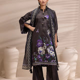 3PC Unstitched Printed Lawn Silk Suit (ASI168)
