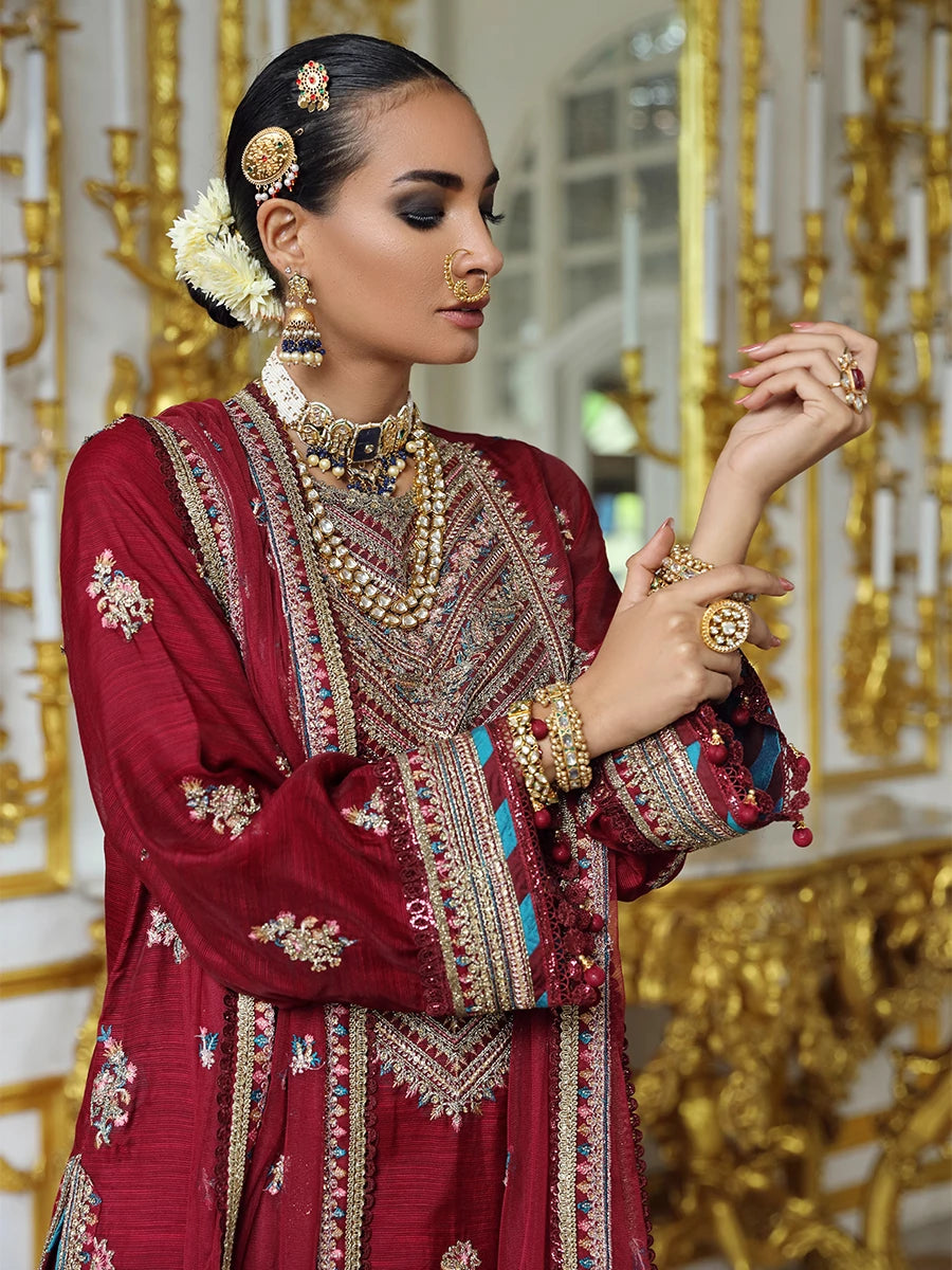 unstitched suits, unstitched embroidered suits,2024 unstitched dresses,unstitched luxury collection,designer embroidered suits, SUNS24AJI001UT