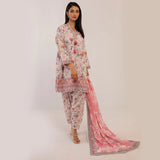 3pc Unstitched - Printed Lawn Suit