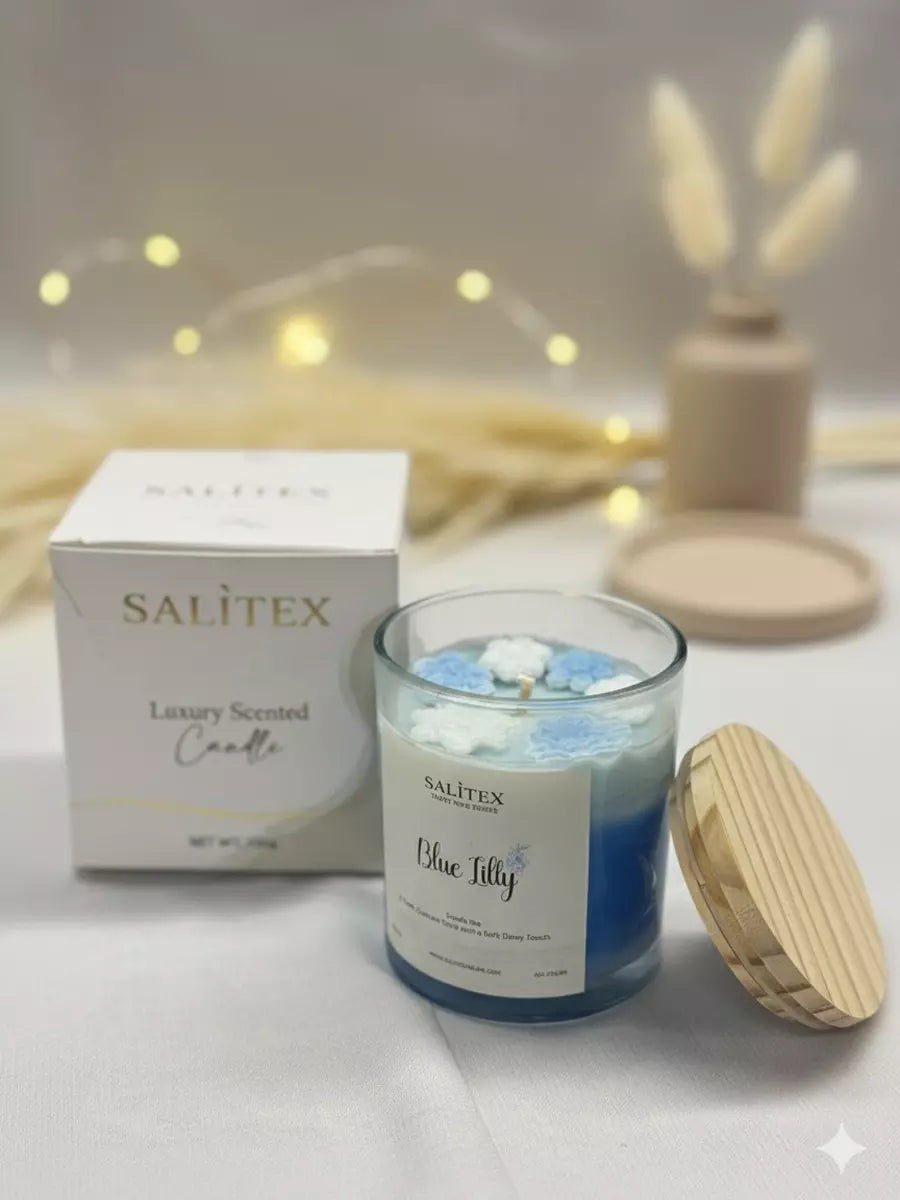Blue Lilly Luxury Scented Candle