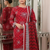 3PC Unstitched Printed Cambric Suit (SSW6U3P321)