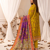 LUXURY KHADDAR EMBROIDERED SHIRT WITH SHAWL & DYED TROUSER