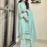 3PC Unstitched Festive Embroidered Suit (SUNW7NO078)