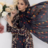 3PC Unstitched Printed Lawn Silk Suit (ASI081)
