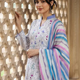 3PC Unstitched Printed Cambric Suit (SSW6U3P394)