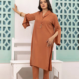 2PC Stitched Crepe Dyed suit