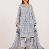 3PC UNSTITCHED - PRINTED CAMBRIC LAWN SUIT