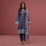 3pc Unstitched - Printed Cambric Suit