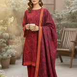 3PC Unstitched Khaddar Printed Suit (SSW6U3P842)
