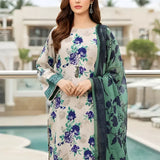 3PC Unstitched Printed Silk Lawn Suit (SUNS7ASI302)