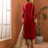 2PC Stitched Jacquard Embroidered Shirt Dupatta (SPL2PEC033)