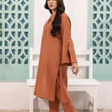 2PC Stitched Crepe Dyed suit