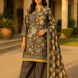 3PC Unstitched Printed Lawn Silk Suit (SUNS7ASI172)