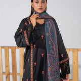 3PC EMBROIDERED LAWN SUIT (ALM035)