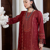 3PC Unstitched Embroidered Lawn Suit (P102)