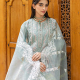 3PC Unstitched Embroidered Chiffon Luxury Suit