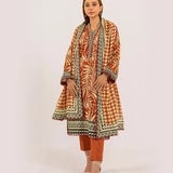 3PC UNSTITCHED - PRINTED CAMBRIC LAWN SUIT