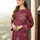 3PC Unstitched Printed Cambric Suit (SSW6U3P320)