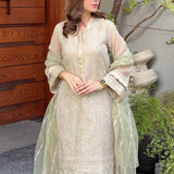 3PC Unstitched Festive Embroidered Suit (SUNW7NO090)