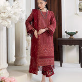 3PC Unstitched Embroidered Lawn Suit (P102)
