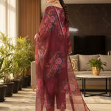 3PC Unstitched Printed Cambric Suit (SSW6U3P320)