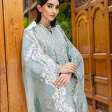 3PC Unstitched Embroidered Chiffon Luxury Suit
