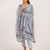 3PC UNSTITCHED - PRINTED CAMBRIC LAWN SUIT