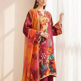 3PC Unstitched Printed Khaddar Suit (SSW6U3P803)