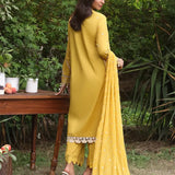 CHIKANKARI CAMBRIC EMBROIDERED SUIT (CK019)