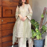 3PC Unstitched Festive Embroidered Suit (SUNW7NO090)
