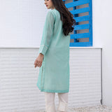2PC STITCHED COTTON PAPER EMBROIDERED SUIT