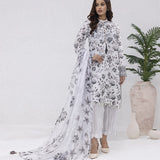 UNSTITCHED 3PCS PRINTKARI EMBROIDERED SUIT