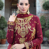 FESTIVE FORMAL CHIFFON EMBROIDERED SUIT