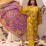 LUXURY KHADDAR EMBROIDERED SHIRT WITH SHAWL & DYED TROUSER