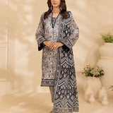 3PC Unstitched Lawn Printed Suit (P313)