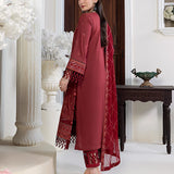 3PC Unstitched Embroidered Lawn Suit (P102)