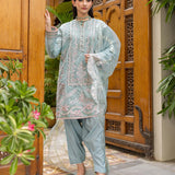 3PC Unstitched Embroidered Chiffon Luxury Suit