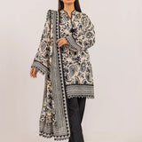 3PC UNSTITCHED - PRINTED CAMBRIC LAWN SUIT