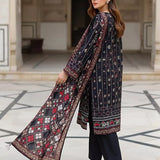 3PC Unstitched Printed Cambric Suit (SSW6U3P387)